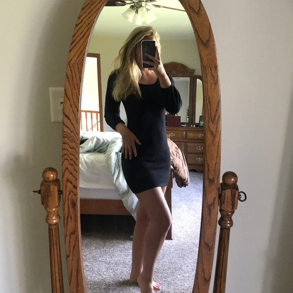 Tight black dress